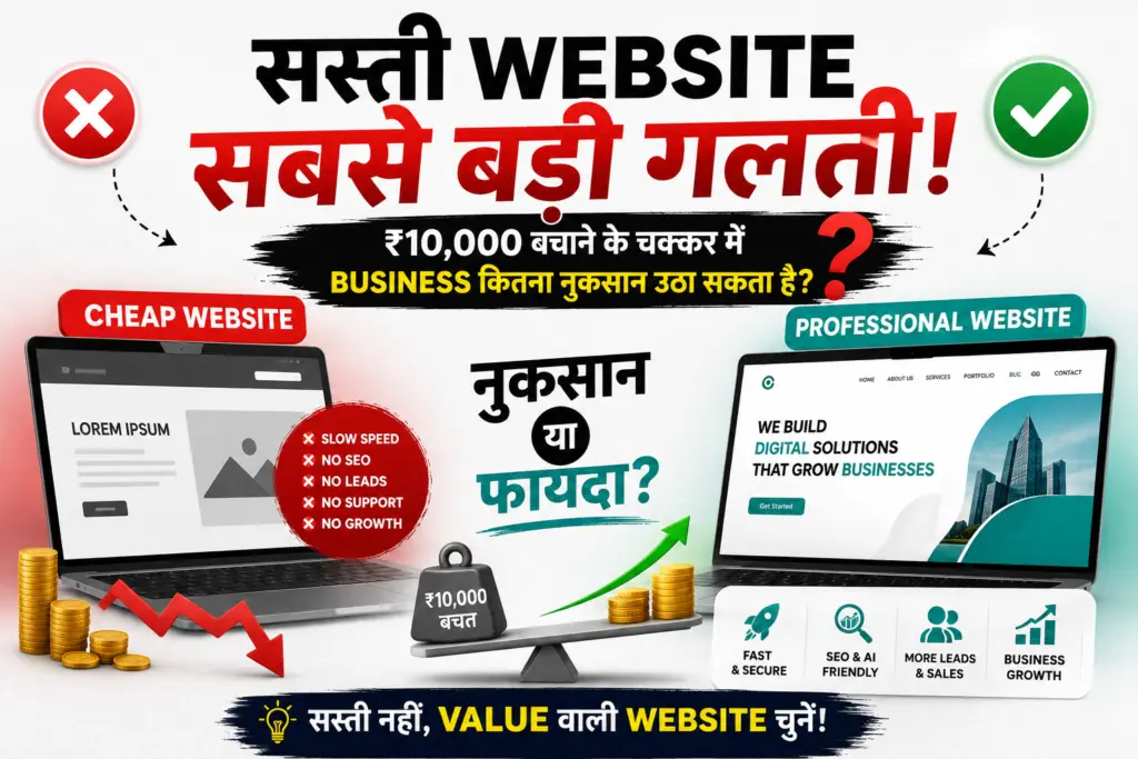 Cheap Website vs Professional Website